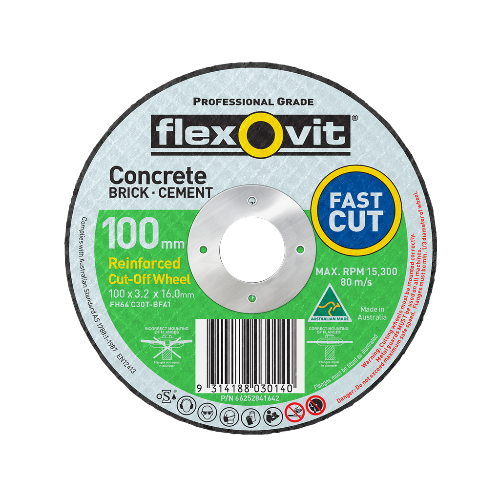 Cut Off Disc 100x3.2x16.0 Masonry FH64 Flexovit