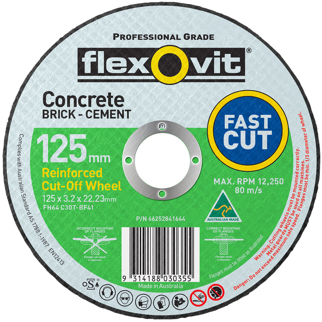 Cut Off Disc 125x3.2x22 Masonry FH64 Flexovit