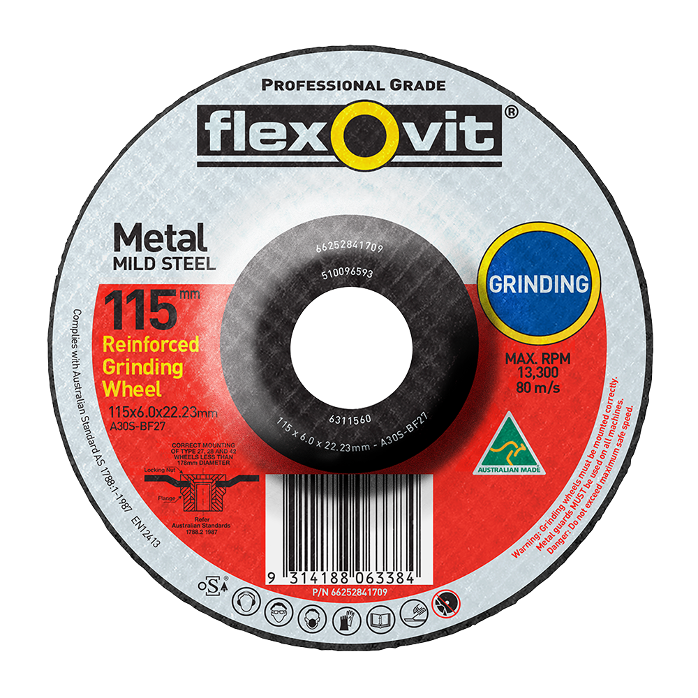 Grinding Disc 115x6.0x22 Metal A30S Flexovit
