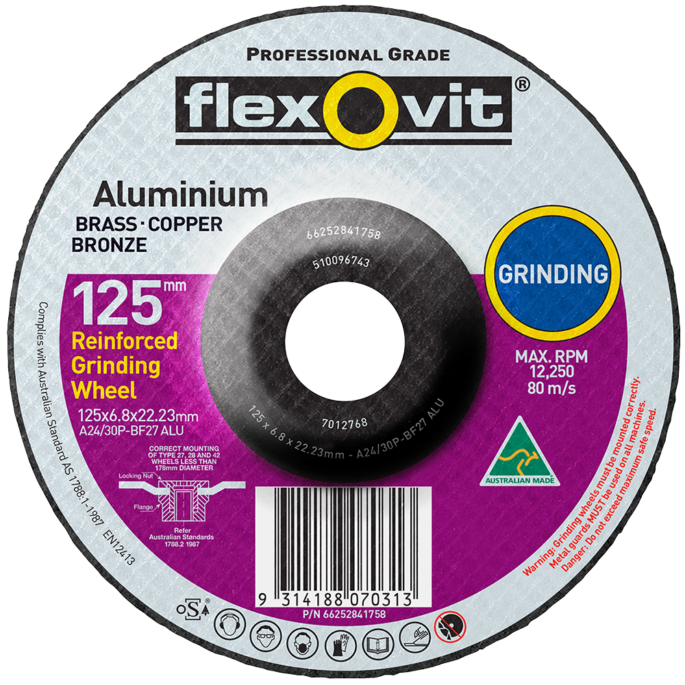 Grinding Disc 125x6.8x22 Alum A24/30P Flexovit