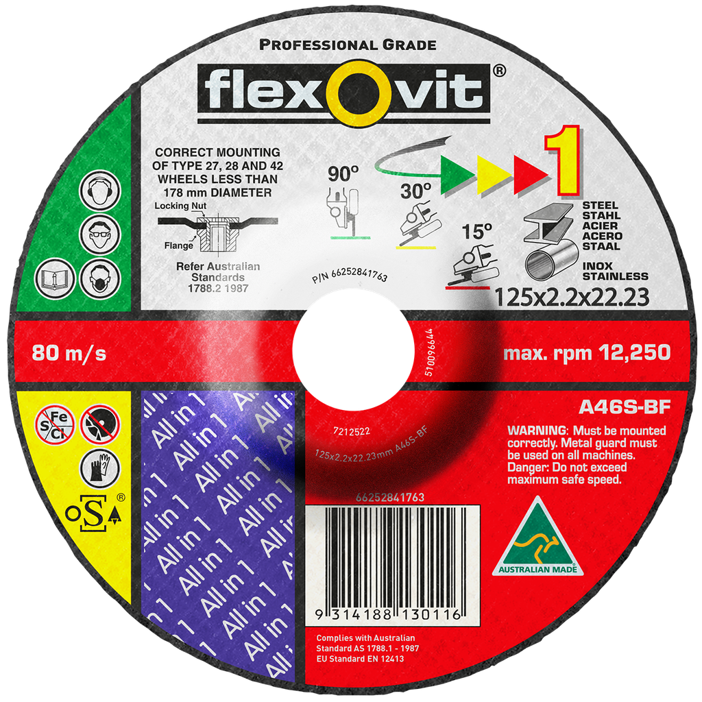 Cut Off Disc 125x2.2x22.2mm All In One Flexovit