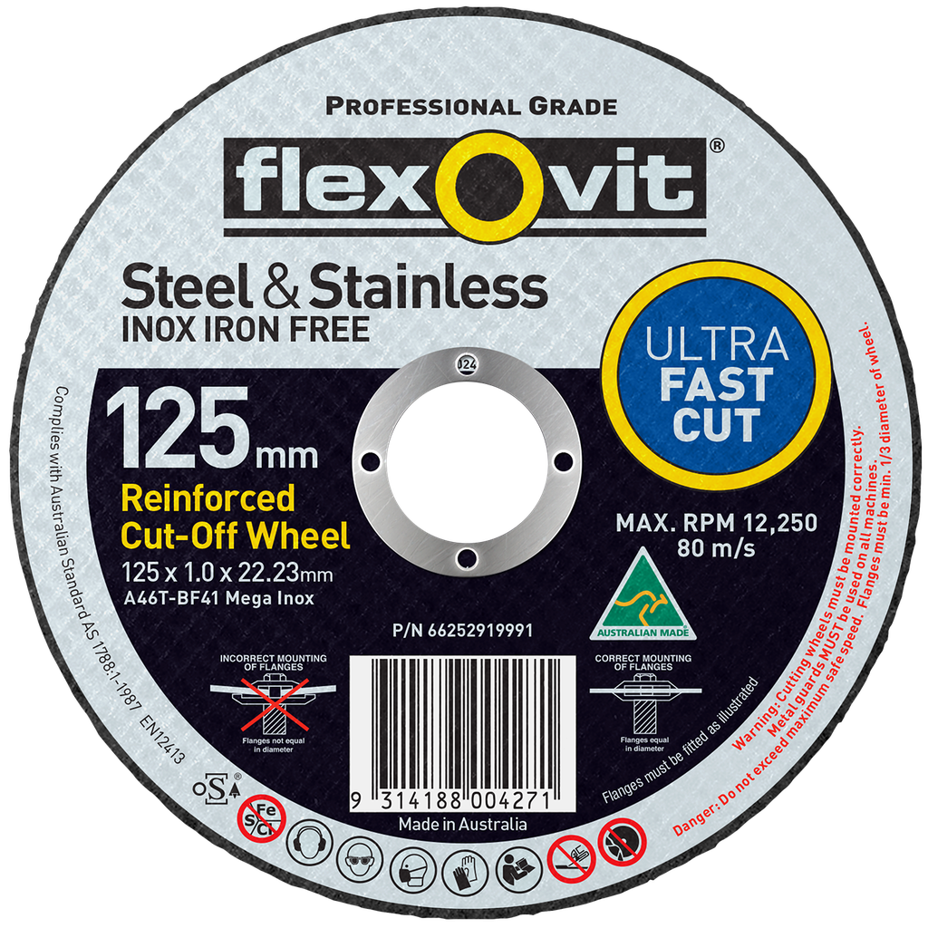 Cut Off Disc 125x1.0x22 Inox Flexovit