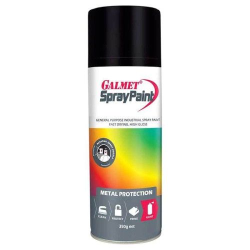 Paint Aerosol Black Satin 350g Galmet