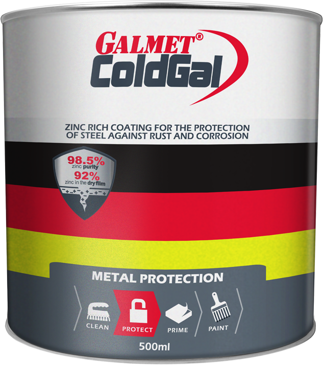 Paint Cold Galvanising Grey 250ml Galmet ColdGal
