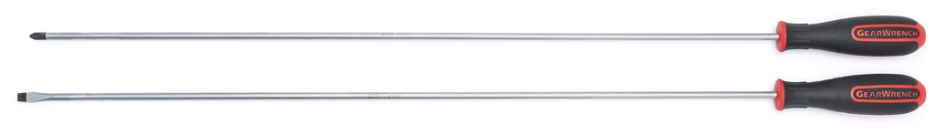 Screw Driver Set Cushion Grip XLong 2pc