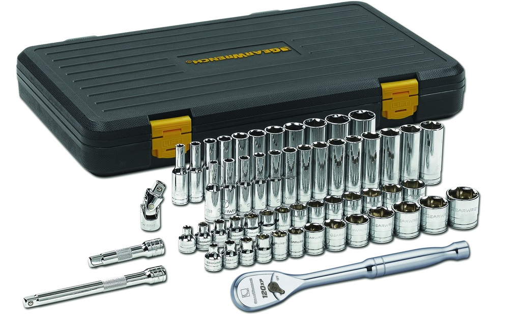 Socket Set 3/8dr 6pt Metric/AF 57pc GearWrench
