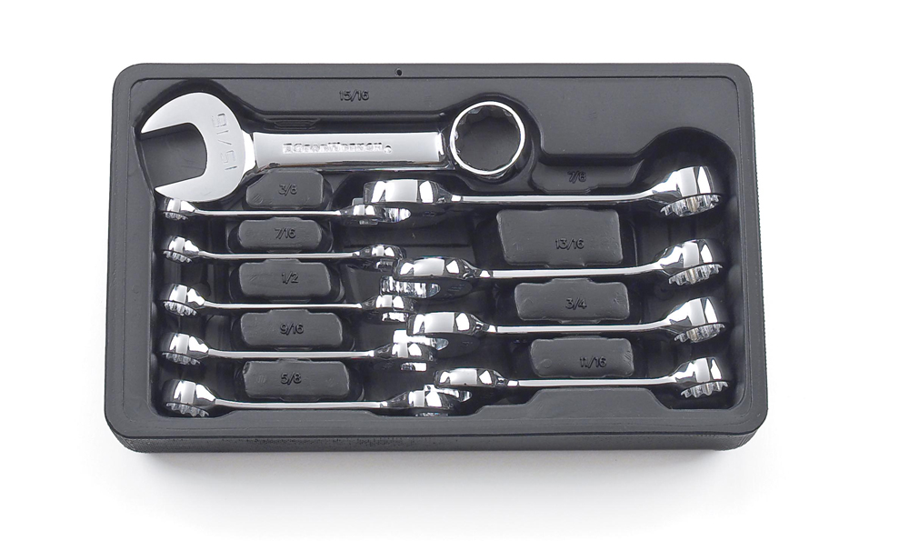 Combination Spanner Set Stubby AF 10pc GearWrench