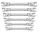 Flare Nut Spanner Set Flex Head 9-21mm 6pc
