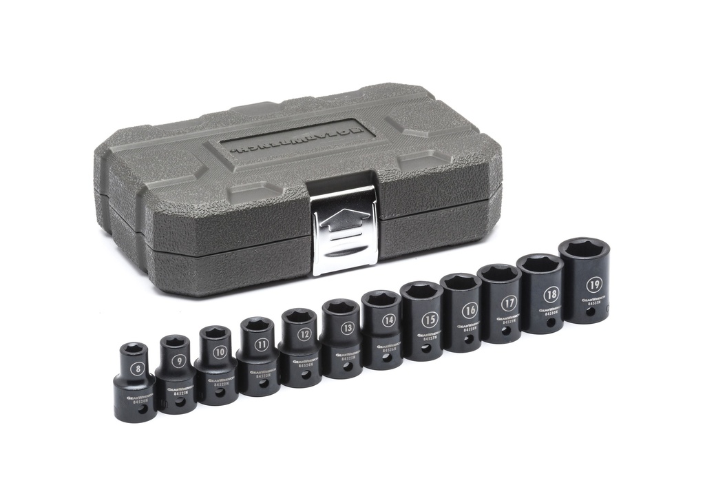 Impact Socket Set 1/2dr Metric 12pc GearWrench