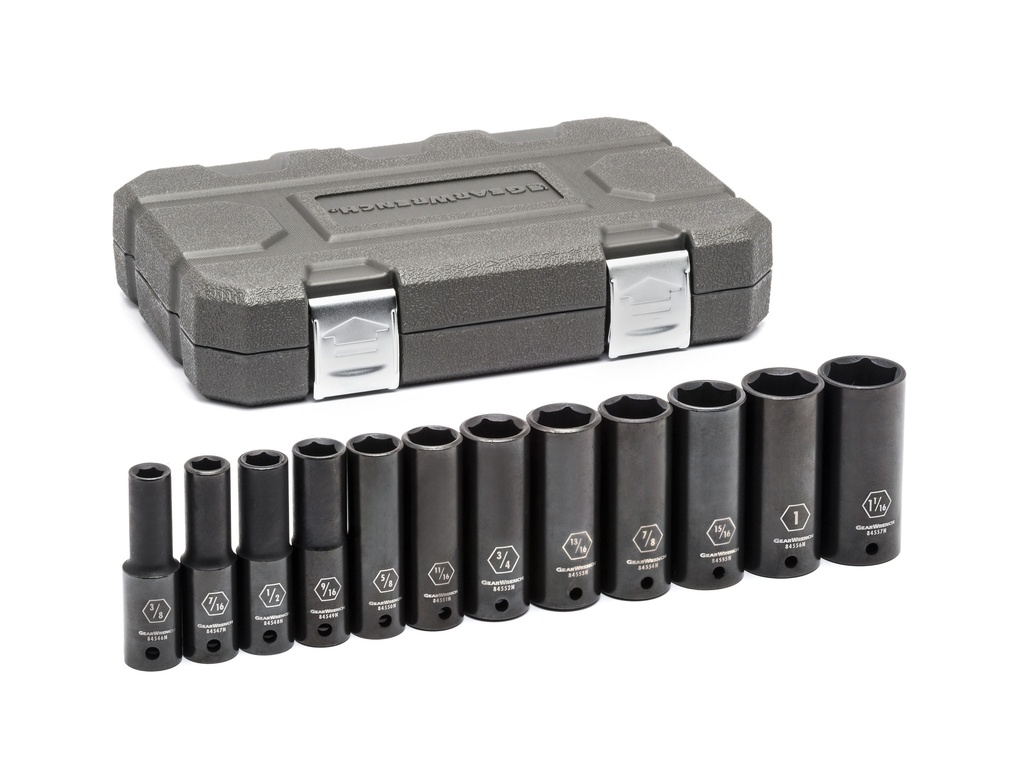 Impact Socket Set 1/2dr Deep AF 12pc GearWrench