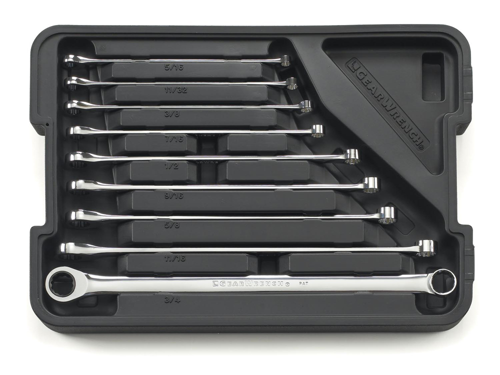 Gear Ratchet Spanner Set Single Ring XL 5/16-3/4"