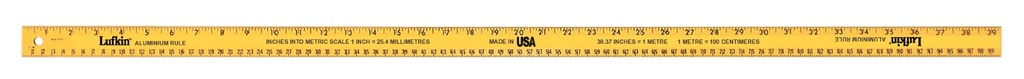 Rule Metre Stick Aluminium 1000mm Yellow Lufkin