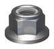 Nut M6 Nylon Insert Flanged Zinc