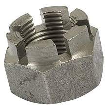 Nut M8 Castle Bright Steel