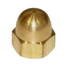 Nut 1/4 BSW Acorn (Dome) Brass