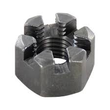 Nut 1-12 UNF Slotted Bright Steel