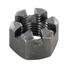 Nut M24x1.5 Fine Slotted Bright Steel