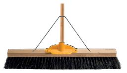 Platform Broom 600mm Blended Bristles c/w Handle