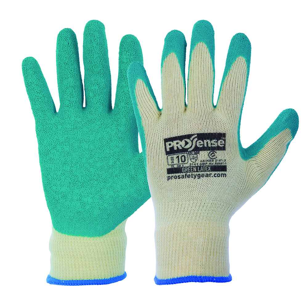 Glove Poly/Cotton Knitted ProSense Latex sz10
