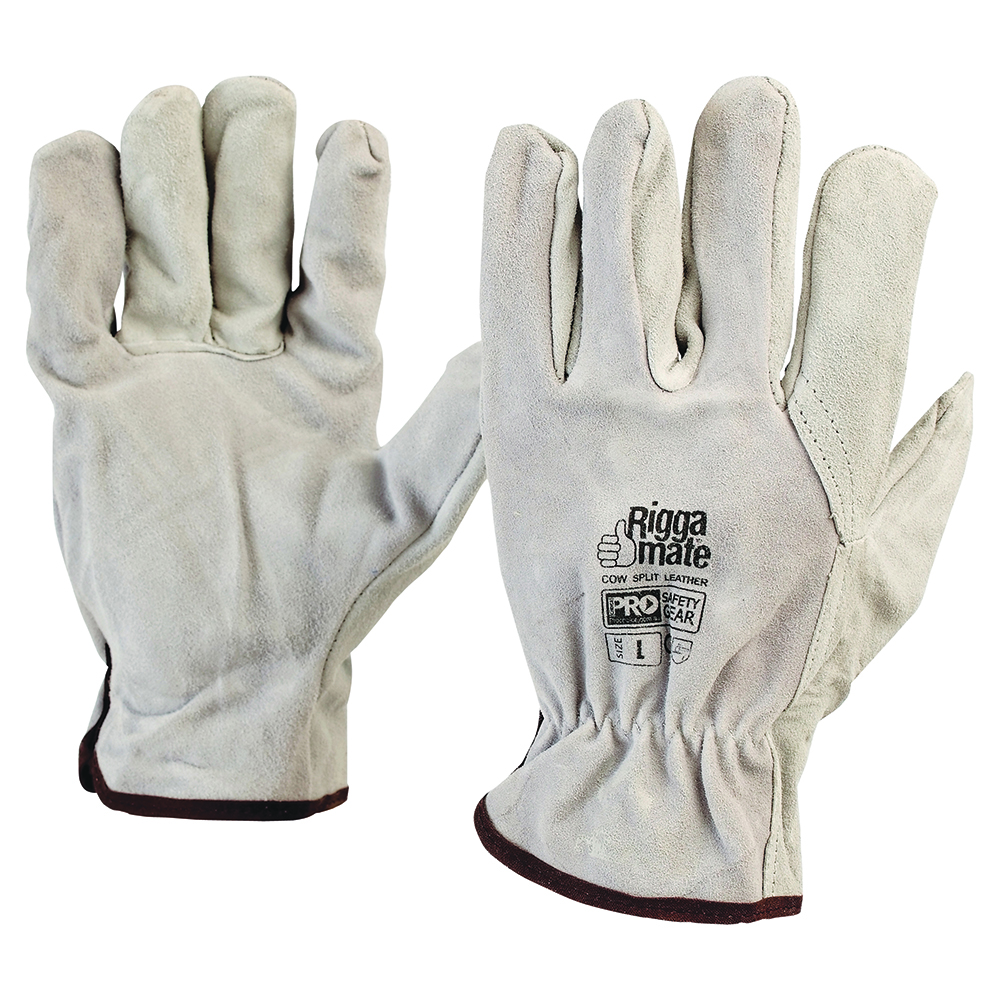 Glove Riggers Cowsplit Grey ProSafe Large