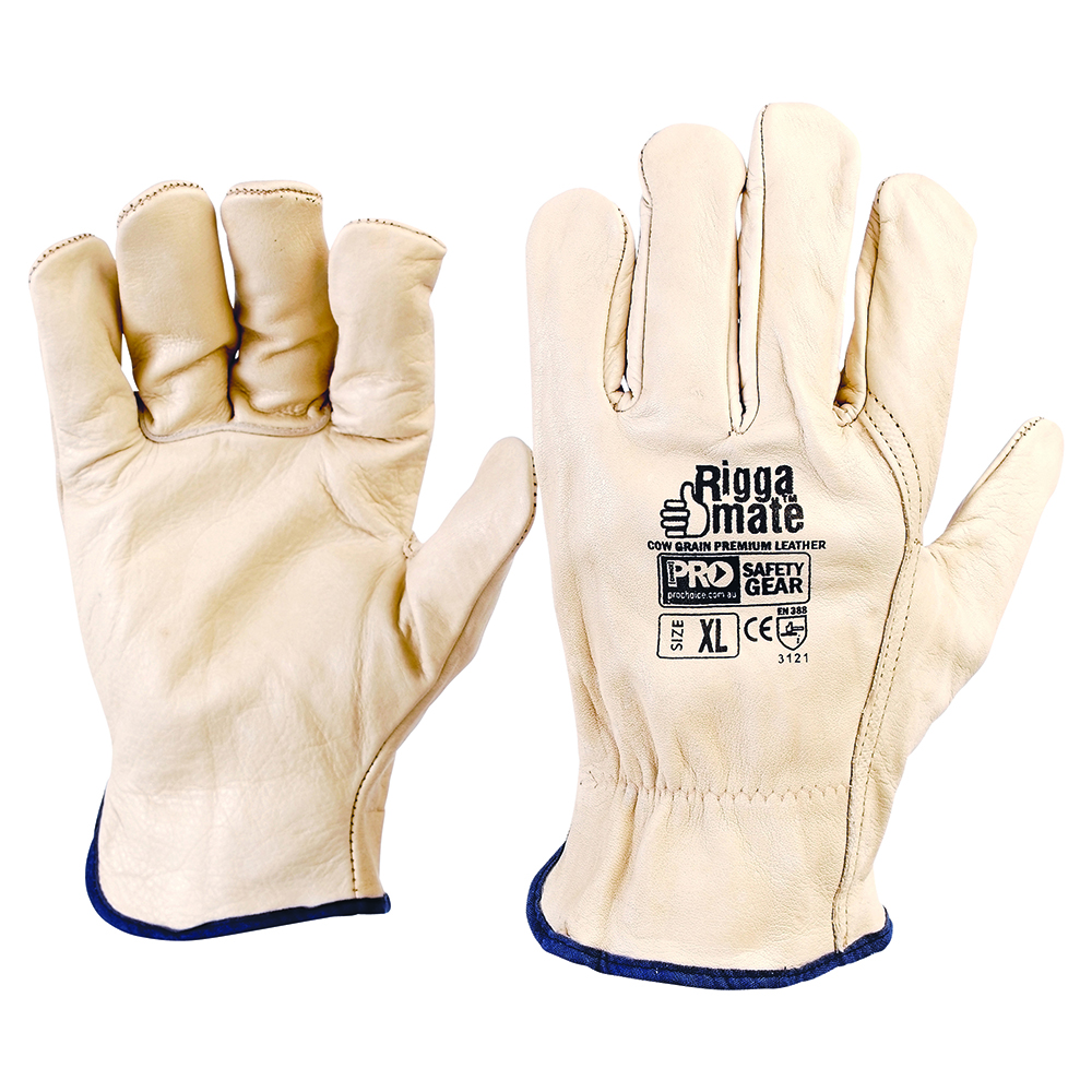 Glove Riggers Cowgrain Beige B-Grade ProSafe Large