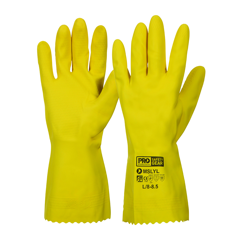 Glove Yellow Silver Lined ProChoice Med
