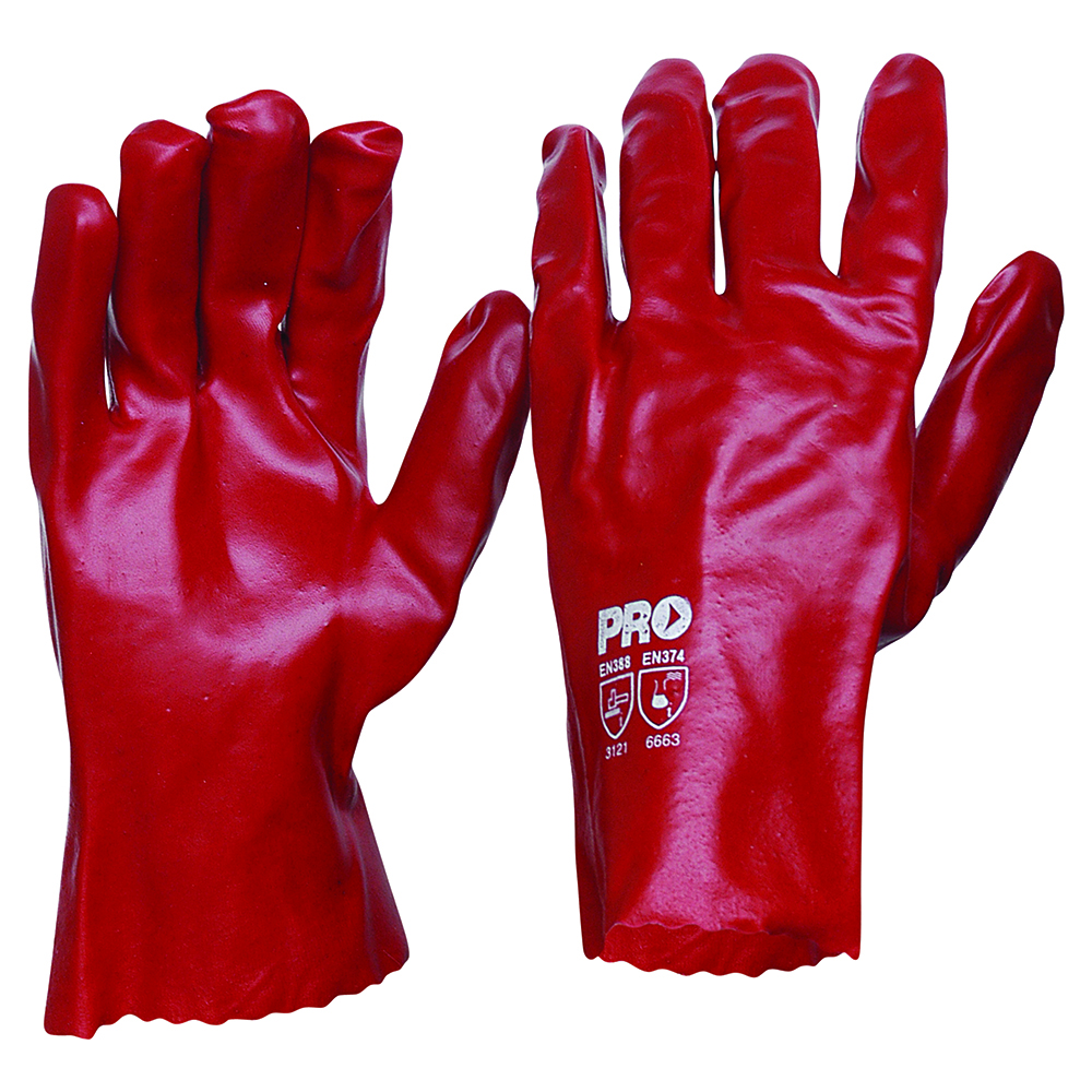 Glove Chemical PVC Red 27cm ProSafe