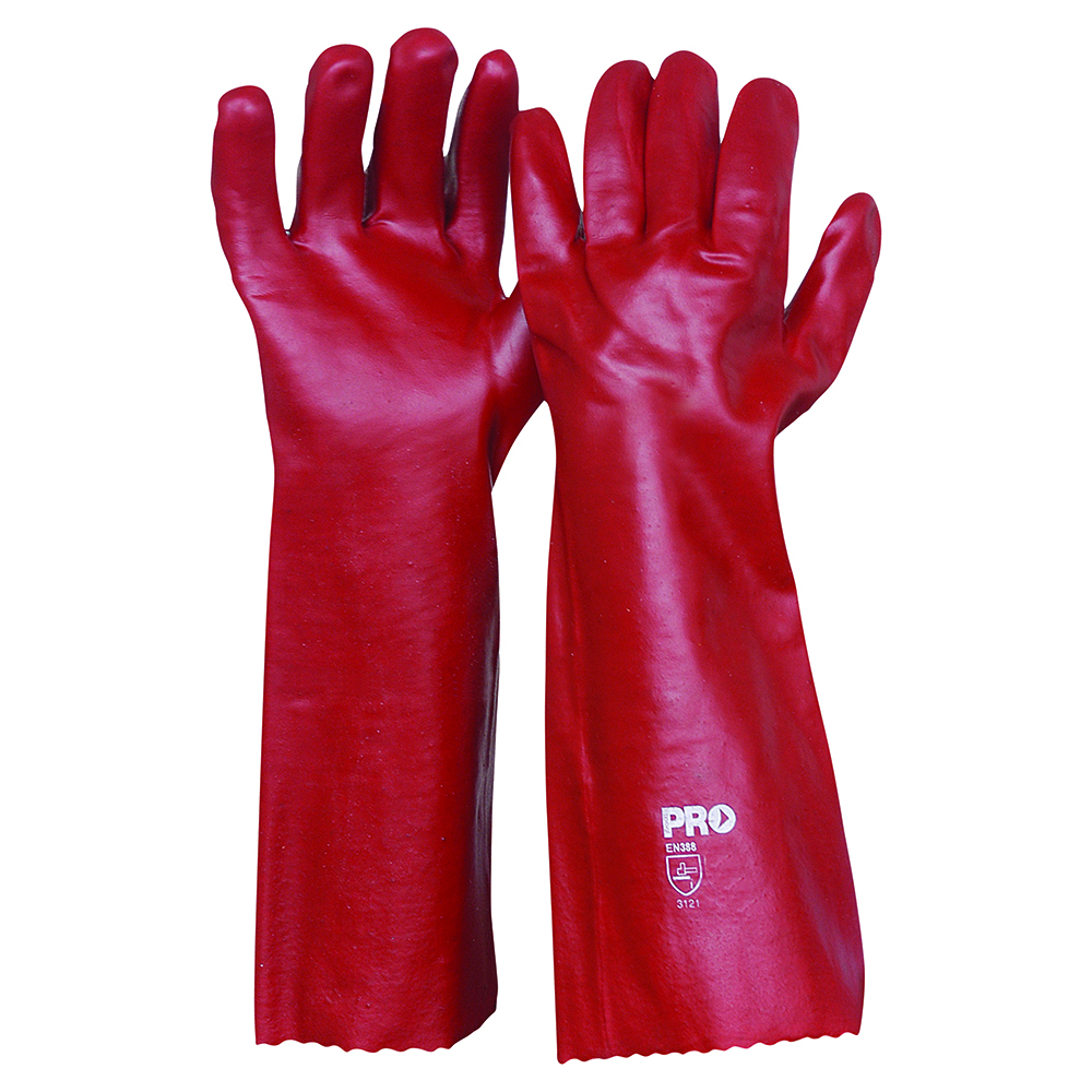 Glove Chemical PVC Red 45cm ProSafe