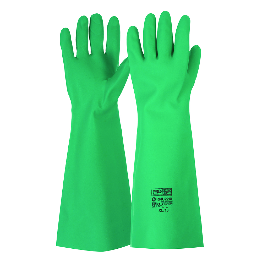 Glove Chemical Nitrile Green 45cm ProSafe Med