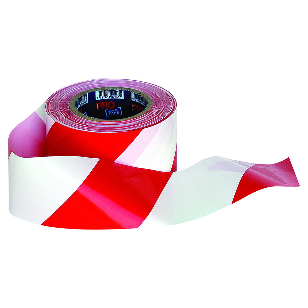 Tape Barricade Red/White 75mm x100m