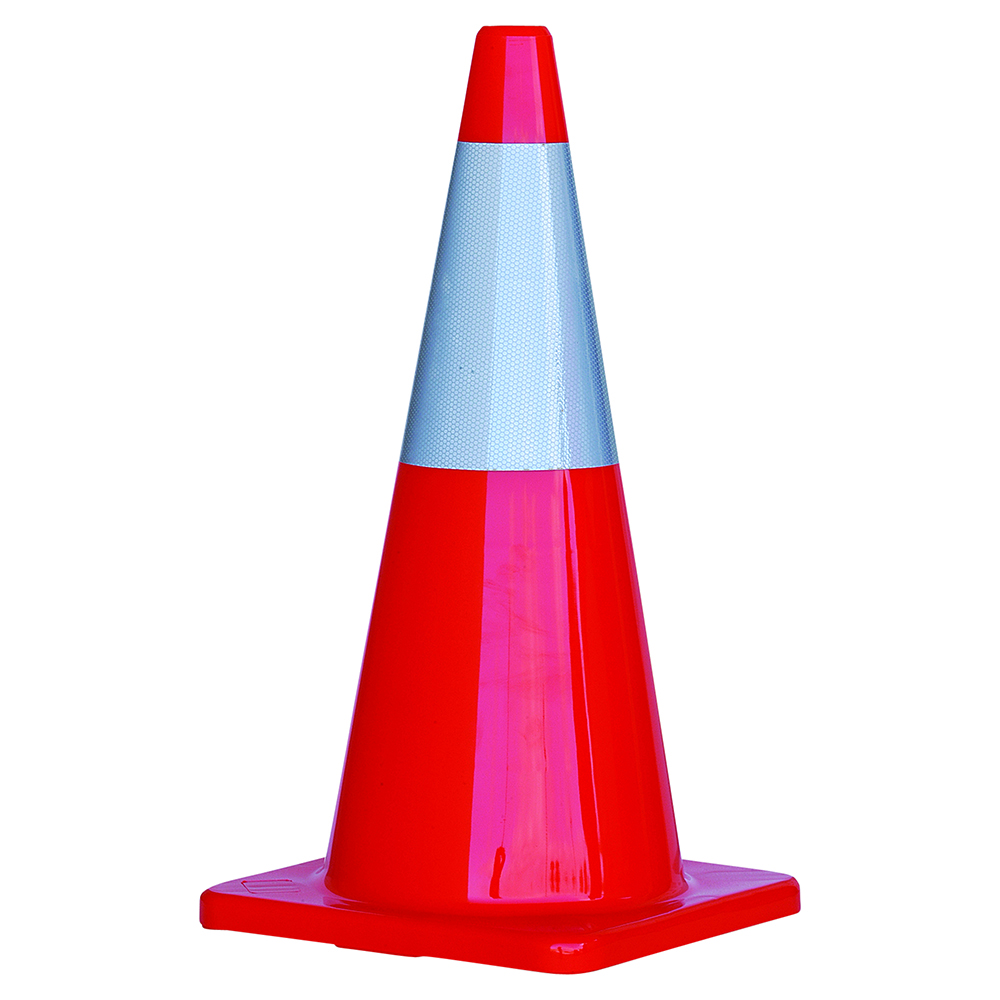 Traffic Cone Hi-Vis Orange & Reflective Band 700mm