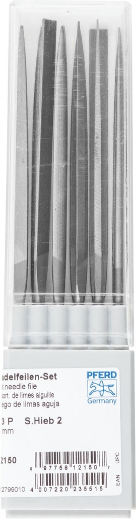 File Needle Set 160mm Second 12pc Wallet Pferd