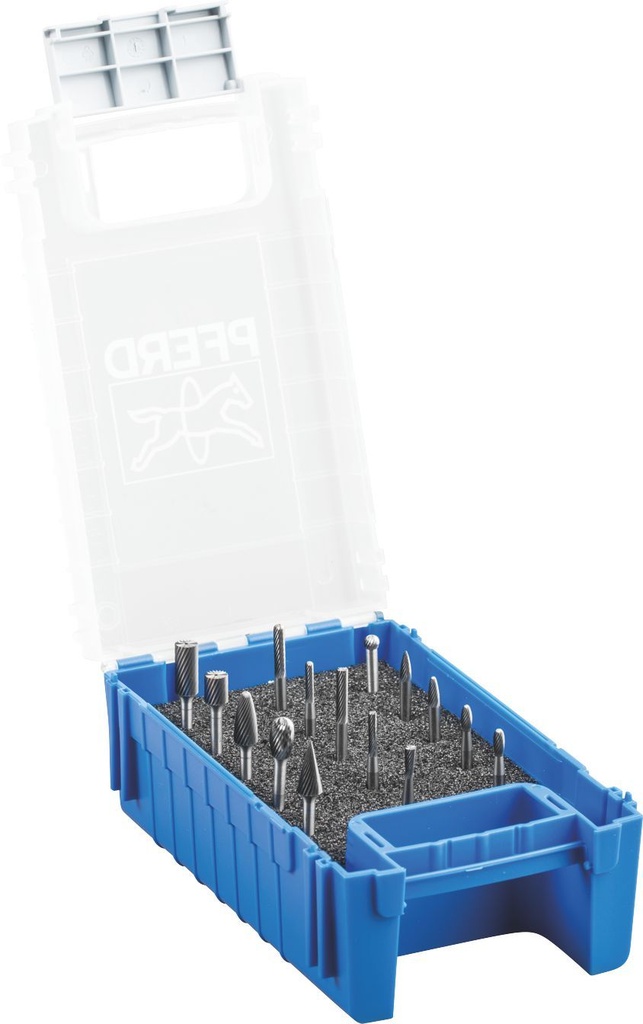 Carbide Bur Set Mini 15pc C5 Cut 3mm Pferd