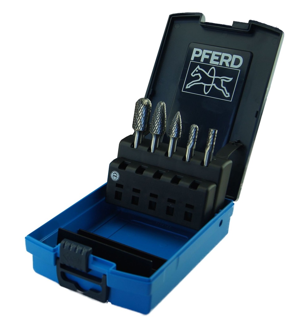 Carbide Bur Set 5pc Metric 6mm 1504 Pferd
