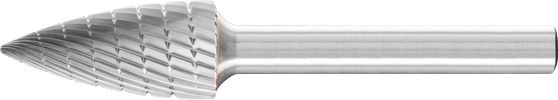 Carbide Bur Pointed Tree Shape 1/2x1" Double Cut SG5 GP