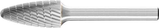 Carbide Bur Tree Round Nose Shape 1/2x1" Double Cut SF5 GP