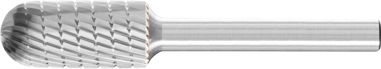Carbide Bur Cylindrical Round Nose Shape 1/2x1" Double Cut SC5 GP