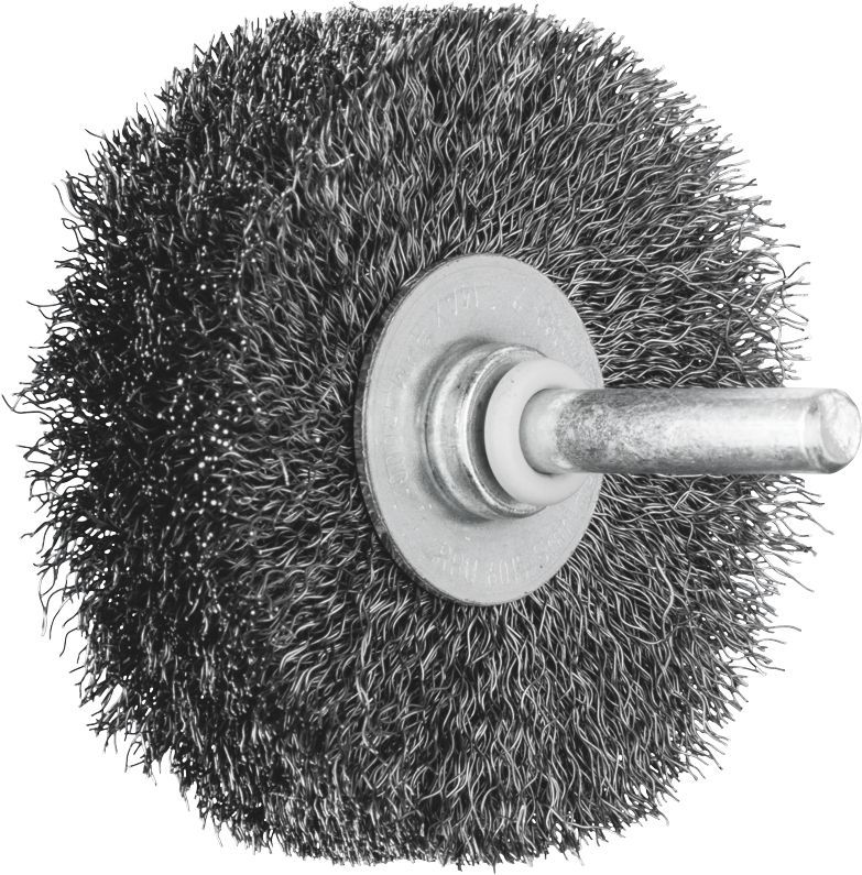 Wheel Brush Crimp  60x15mm Steel Spindle (6)
