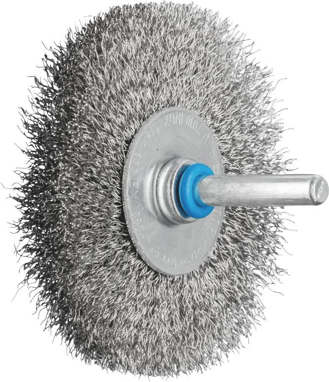 Wheel Brush Crimp  70x10mm Inox Spindle (6)