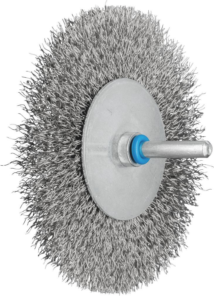 Wheel Brush Crimp  80x15mm Inox Spindle (6)