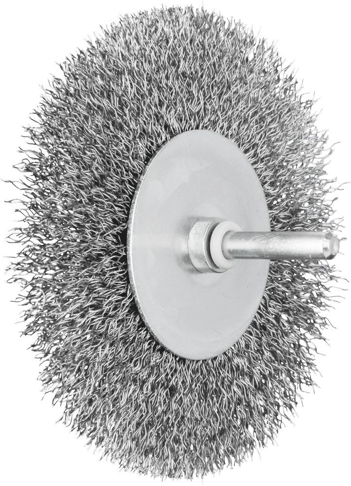 Wheel Brush Crimp 100x10mm Steel Spindle (6)