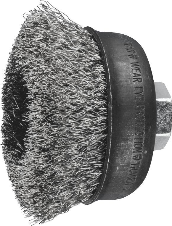 Cup Brush Crimp 75mm Inox M14