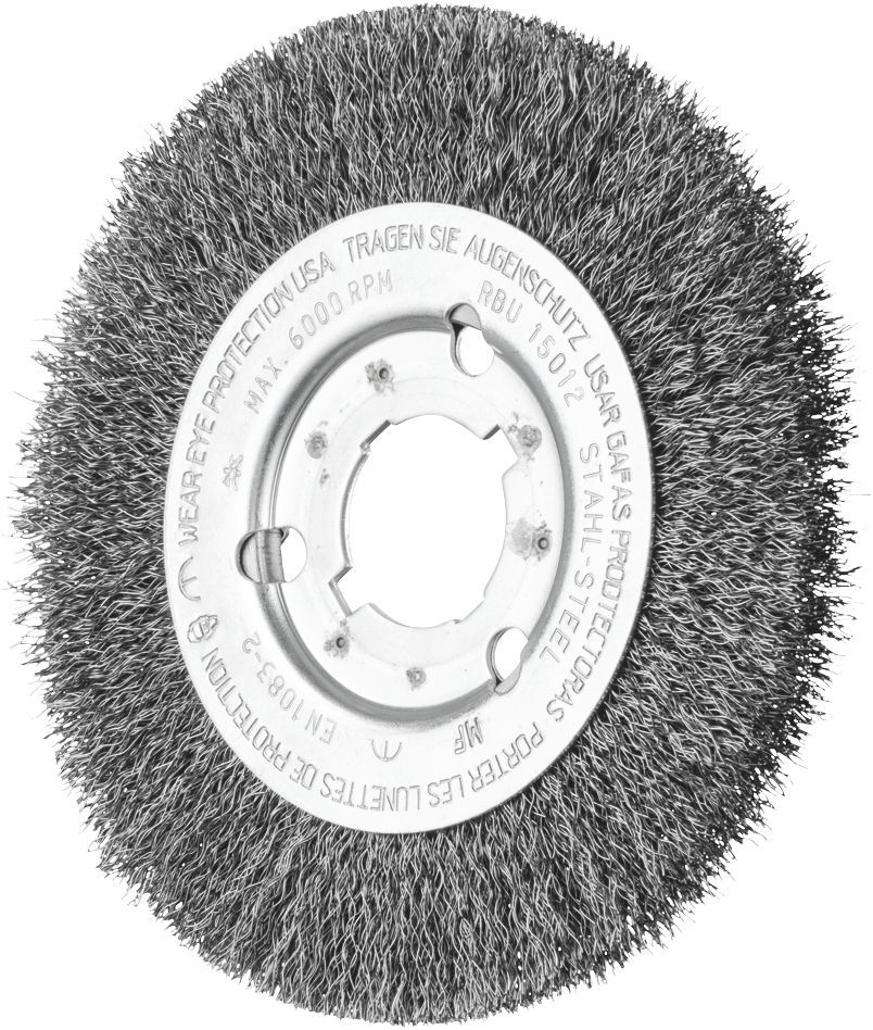 Wheel Brush Crimp 150x12mm Steel 22mm Bore