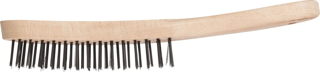 Hand Scratch Brush 3 Row Steel Short Handle