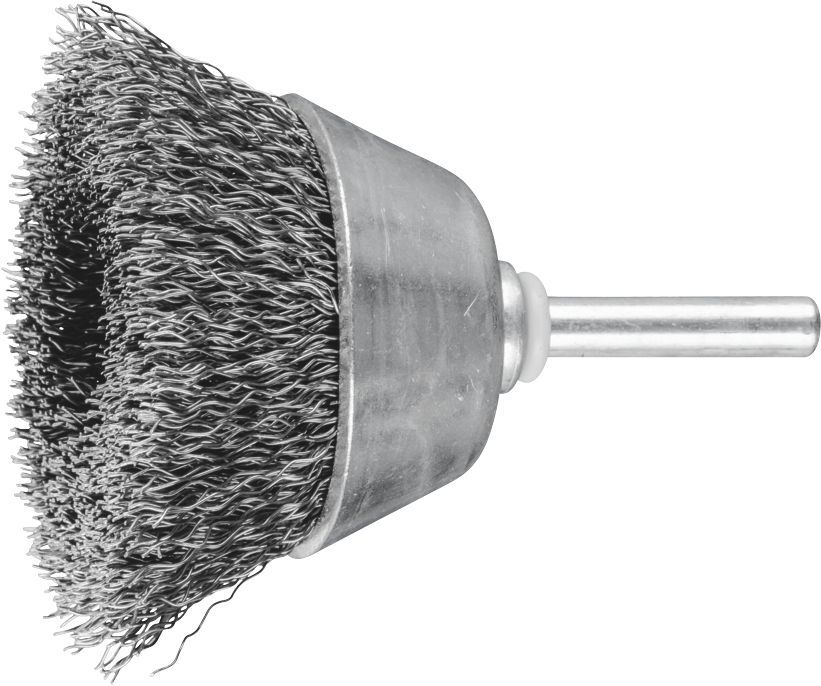 Cup Brush Crimp 50mm Steel Spindle (6) POS