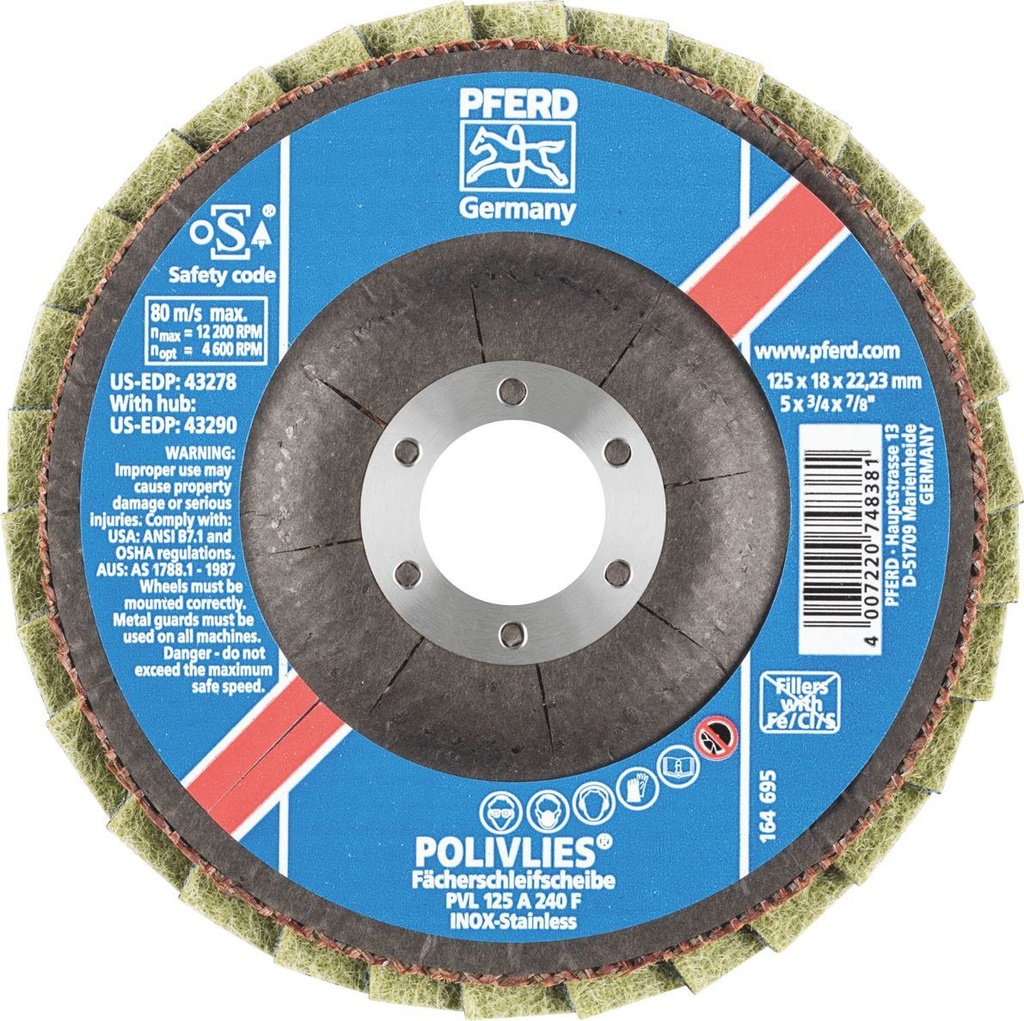 Flap Disc Polishing 125mm Blue Fine Pferd