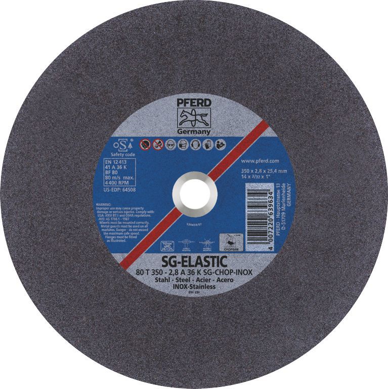 Cut Off Disc 350x2.8x25 LowSpeed SG Steelox Pferd