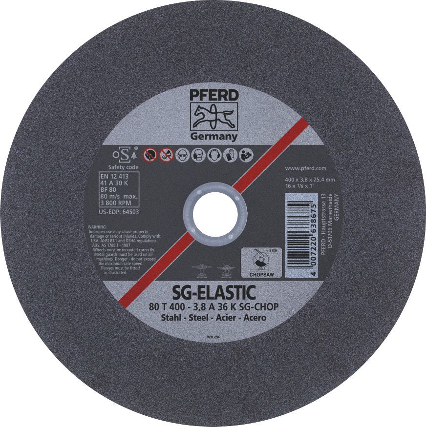 Cut Off Disc 400x3.8x25 LowSpeed SG Steel Pferd