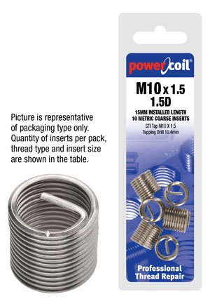 Thread Insert M11x1.50-1.5D 10Pk Powercoil