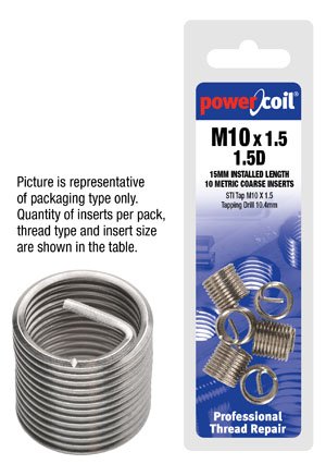 Thread Insert M16x2-1.5D 5Pk Powercoil